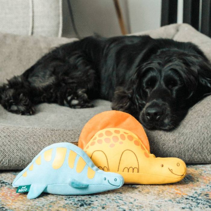 М'яка іграшка для собак Beco Pets Діметродон Жовтий M