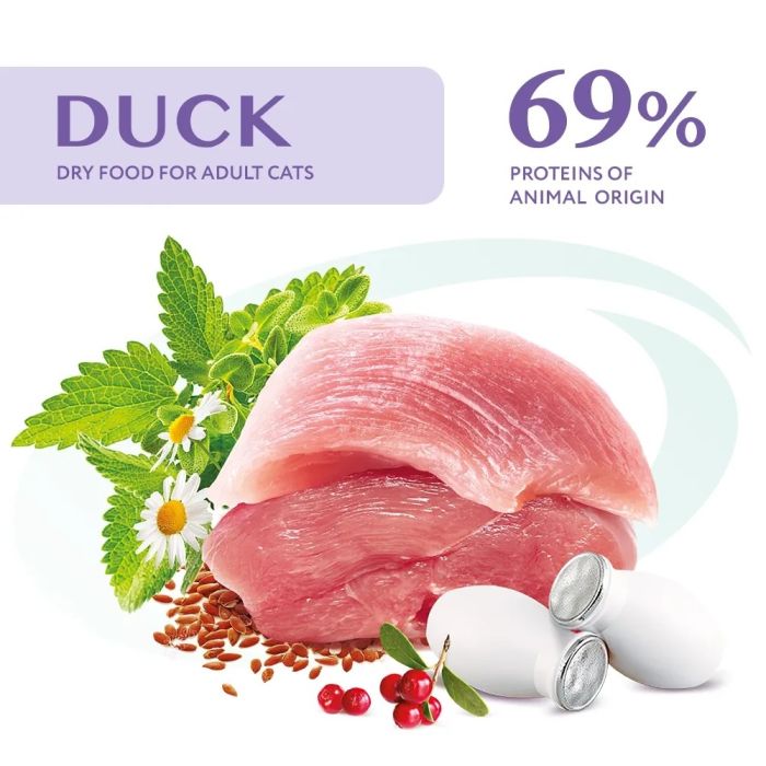 АКЦІЯ -22 Optimeal Adult Cat з качкою сухий корм для котів з ефектом виведення вовни 10 кг 