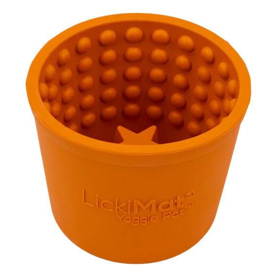 Миска повільного годування собак LickiMat Yoggie Pot Orange