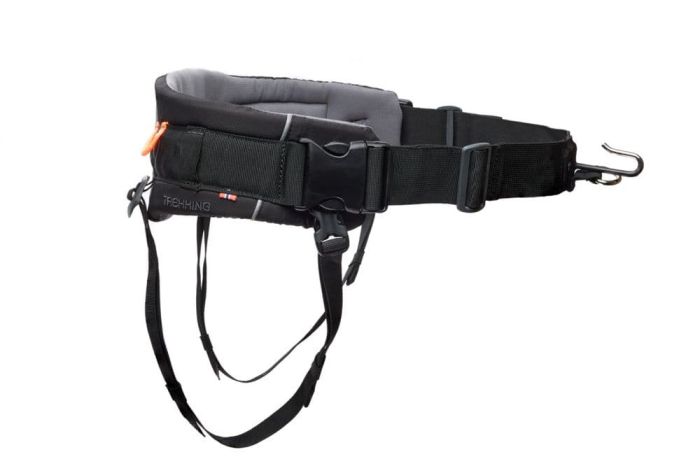 Пояс для прив'язі собак Trekking belt 2.0 Non-stop dogwear Чорний/Сірий M