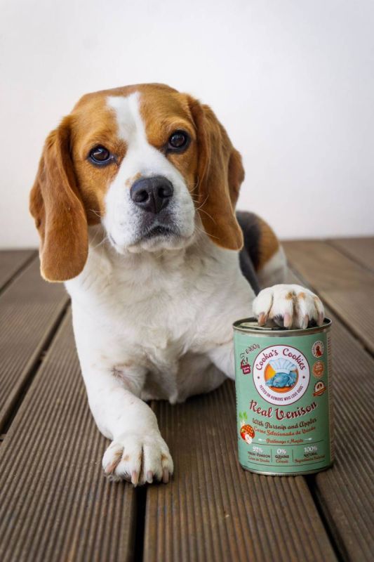 Натуральний вологий корм для собак Cooka's Cookies 92% Оленина з овочами та фруктами 400 г