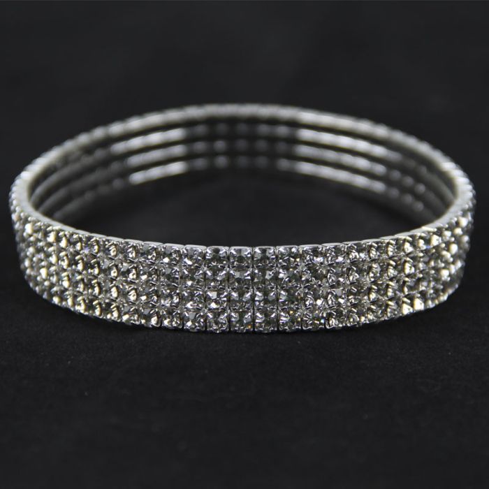 Нашийник з прикрасами M 4 ряди 25 см 