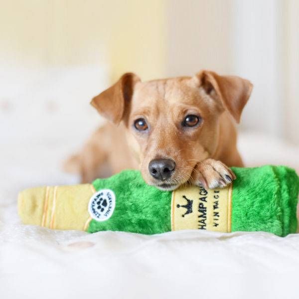 М'яка іграшка для собак пляшка шампанського ZippyPaws Happy Hour Crusherz Champagne з пищалкою