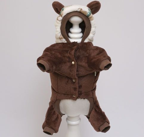 Тедді комбінезон для собак хлопчиків махра на хутрі M