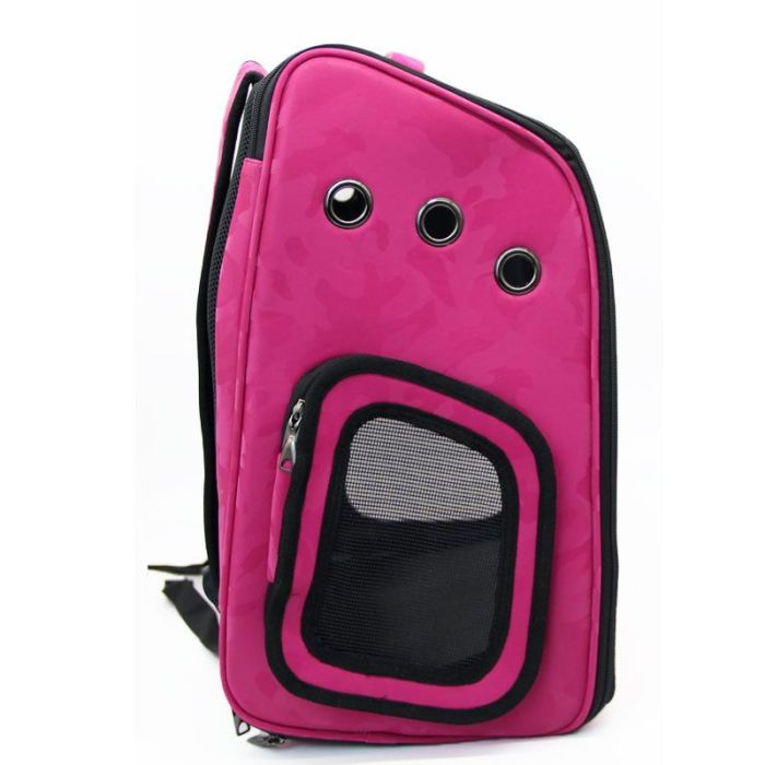 Рюкзак-переноска прозорий для перенесення тварин 36х45х25см Трояндовий