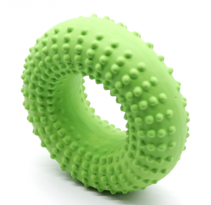 Кільце латексне, 12,55 см, іграшка для собак Блакитне