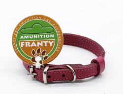 Нашийник Franty Style шкіра, 12 мм х 20-25 см рожевий