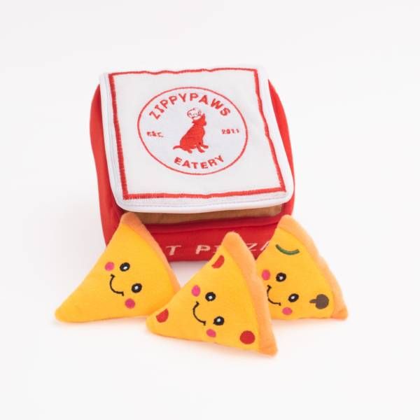 М'яка іграшка для собак коробка для піци ZippyPaws Zippy Burrow Pizza Box з пищалкою