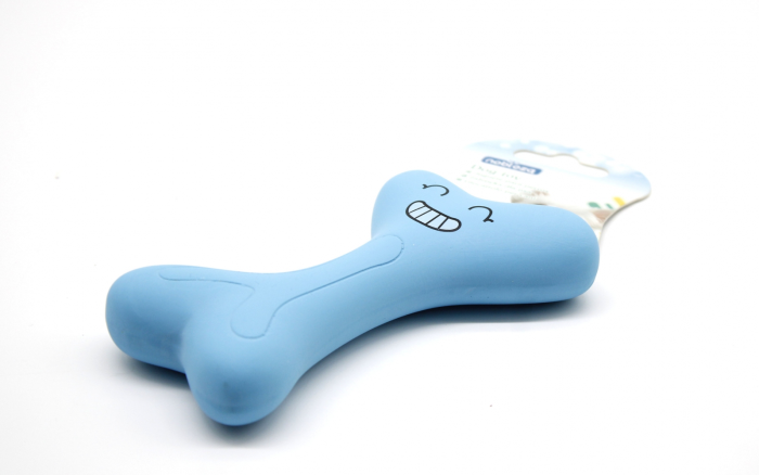 Кістка латексна з посмішкою 13,5 см, HRSH4532 Блакитна