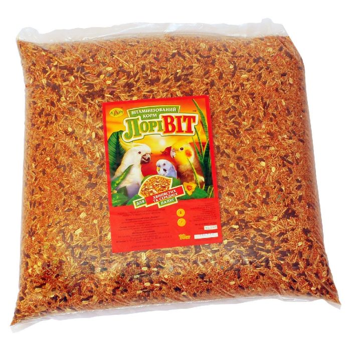 Корм для хвилястих і середніх папуг Лорівіт 10 кг 