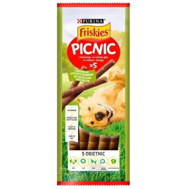 Ласощі Purina Friskies Picnic для дорослих собак з яловичиною, 42 г 