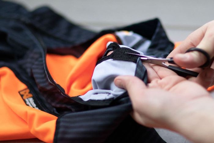 Комбінезон для собак чоловічої статі Protector snow Non-stop dogwear Чорний/Помаранчевий L