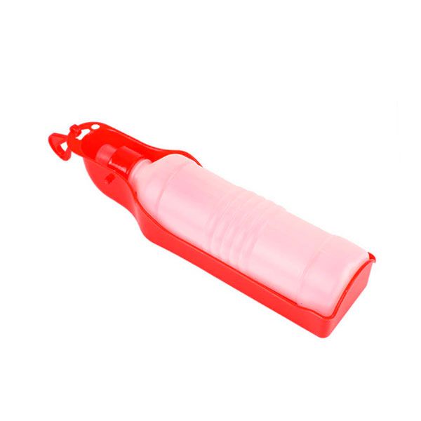 Портативна дорожня поїлка для собак з ємністю для води червона 250 мл