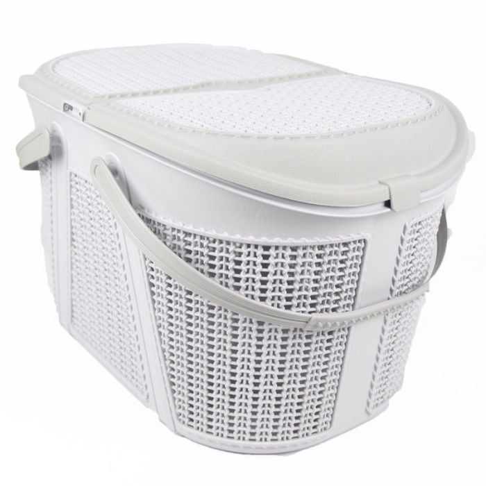 Кошик Super світло-сірий ажурна застібка-кліпса 44х32х27 см 