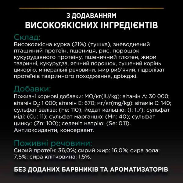 PRO PLAN Adult сухий корм для дорослих котів з куркою та рисом 400 гр