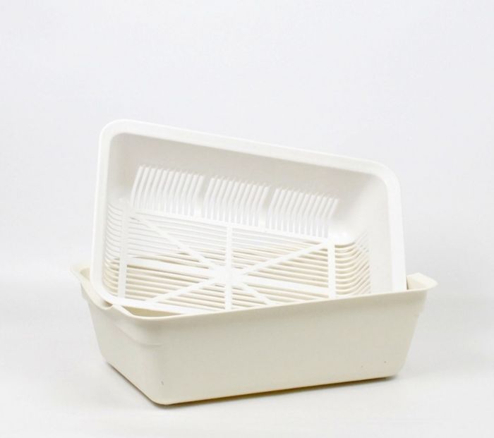 Туалет Дніпро глибокий із сіткою кремовий 39,8х27х12 см