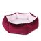 Лежак для тварин Шайба велюр і замша 2 605022 см Бордо