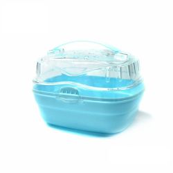 Переноска пластикова для гризунів 20х16х15 см з поїлкою RJ 195-1 Блакитний