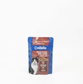Пауч Coshida в желе з качкою та ягнятком, 100 г 