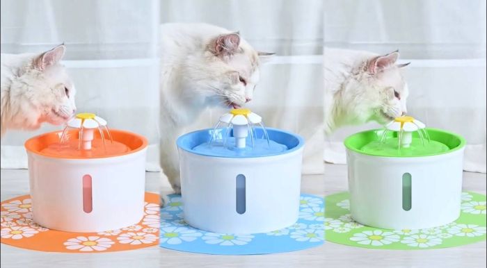 Фонтан для тварин Small Flower Блакитний 16х20х12см CS0329 