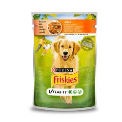 Friskies консерви для собак з куркою і морквою в підливі 100г Павуч 800847 