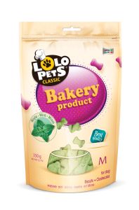 Lolopets мятні кісточки Бісквіт для собак M 350 г. 