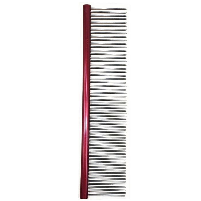 Груммерская гребінець різнозубий металевий 19 см 