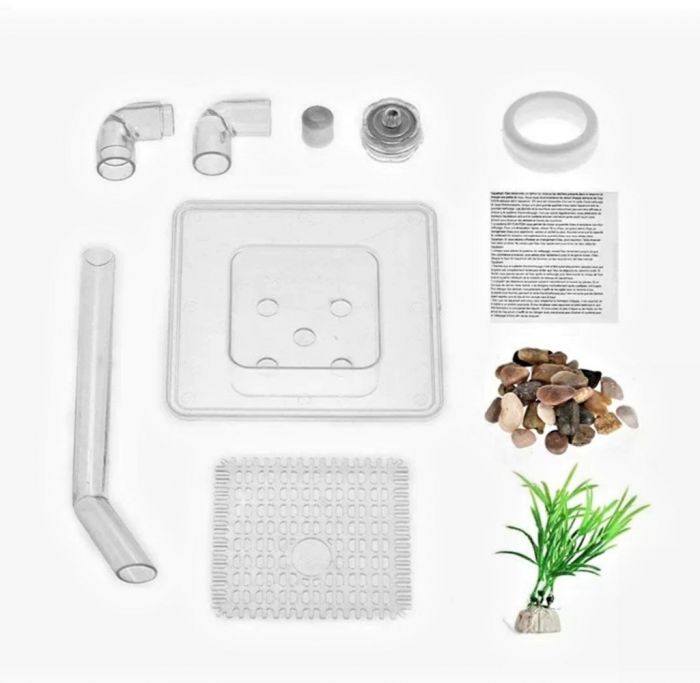 Акваріум глечик квадратний з підсвічуванням 12х12х25 см 