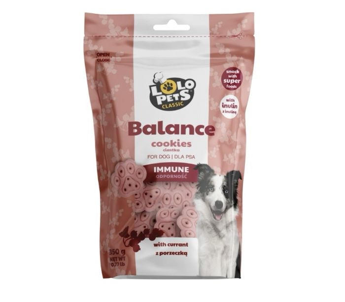 Ласощі для собак Lolopets Immune для підтримки імунітету, бісквіт, 350 г