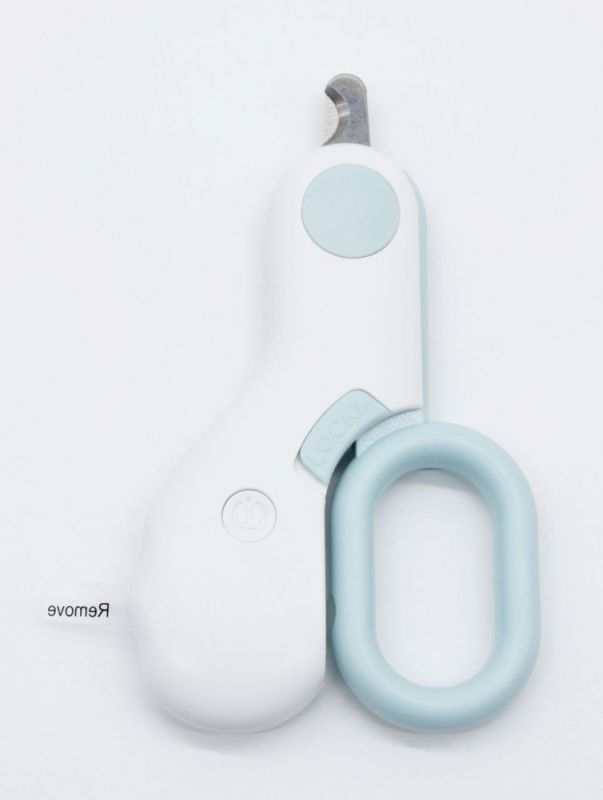 Кігтеріз з підсвічуванням LED на батарейці мятний 