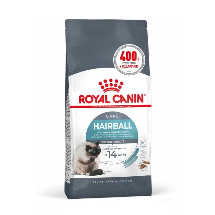 Акція Royal Canin Hairball Care з домашнім птахом сухий корм для котів 1.6 кг + 400 г 