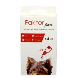 Faktor forte-краплі для собак від бліх, кліщів, гельмінтів 0,5 мл до 4кг