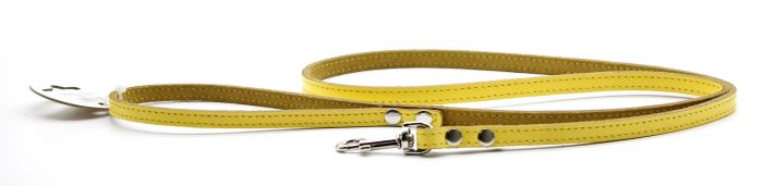 Повідець Franty Style шкіра, 10 мм х 1,20 м жовтий