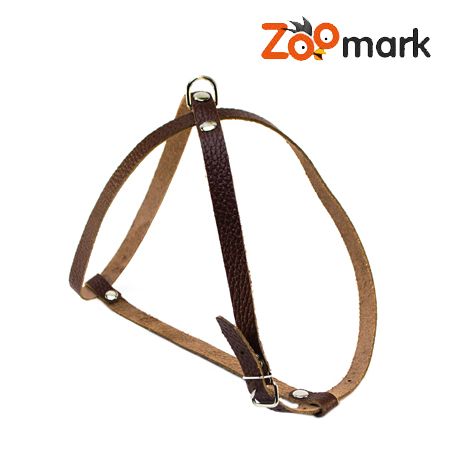 Шлея вісімка для собак шкіра не строчена Червоний