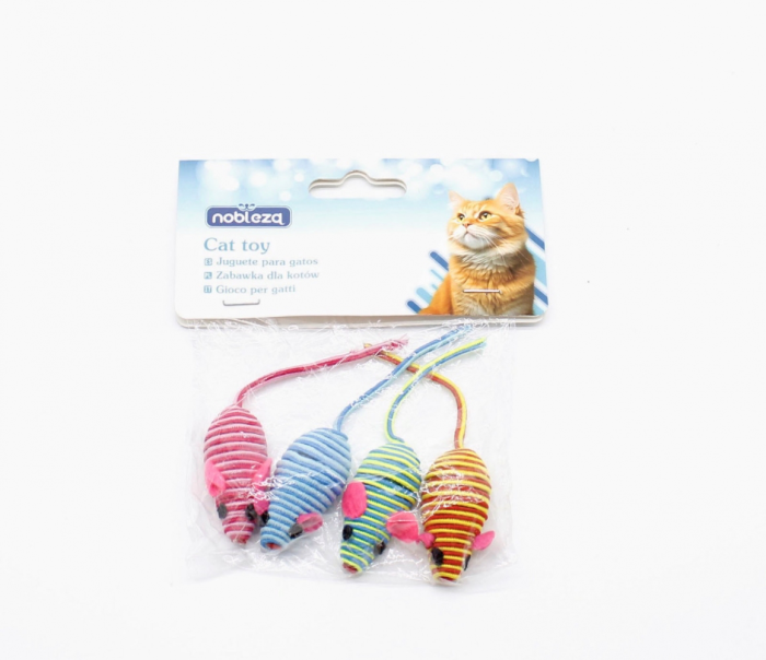 Миша 5 см, прогумований нейлон, набір 4штуп, HRSH6234 