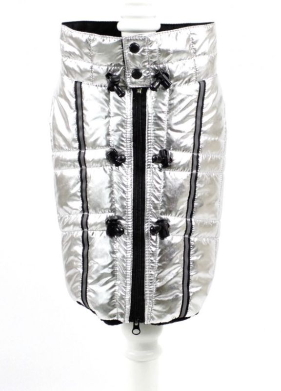 Жилет Харлі стьогана плащівка срібло (хлопчик) XL1