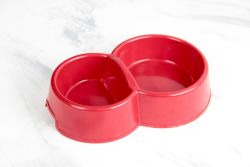 Миска Пластикова подвійна 30х19х6 см 307х550 мл