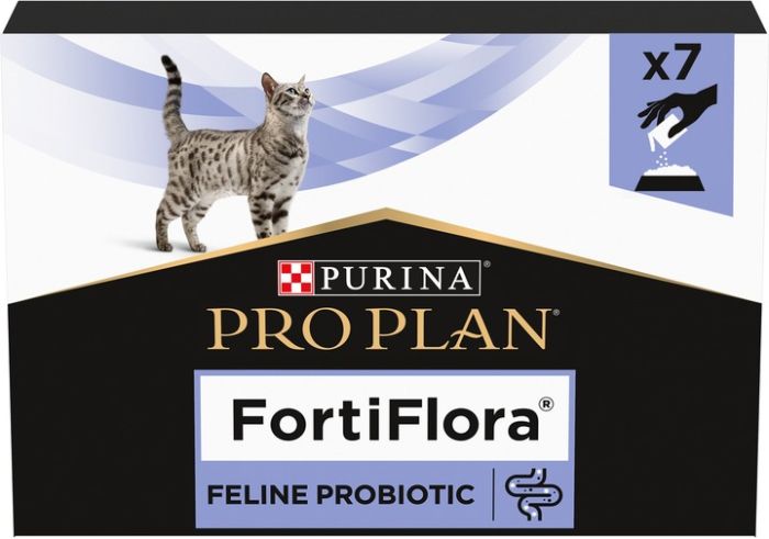 АКЦІЯ Purina Pro Plan FortiFlora пробіотик для дорослих кішок та кошенят для здорового травлення та зміцнення імунітету 7х1 г 