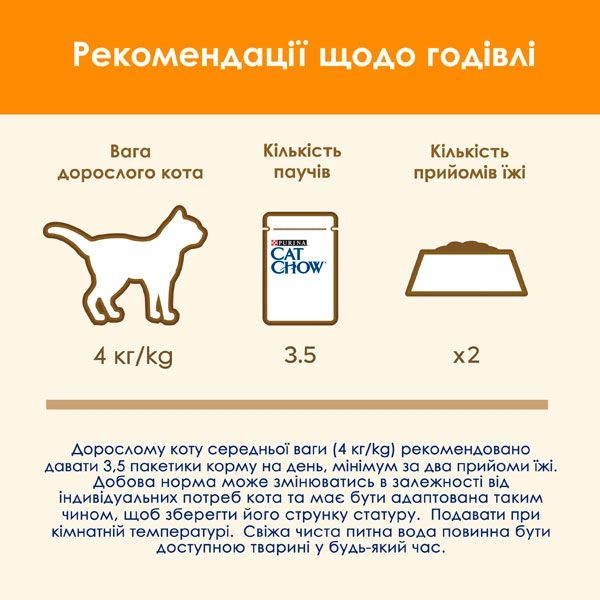 Cat Chow Adult консерва для котів із куркою та цукіні, 85 г Акція