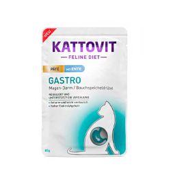 Kattovit Diet Gastro Вологий корм для кішок паштет з качкою, 85 г 