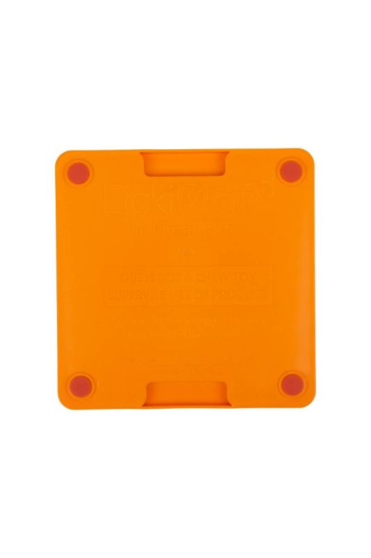 Лизальний килимок антистрес для маленьких собак собак LickiMat Mini Tuff Soother Orange, тверда основа