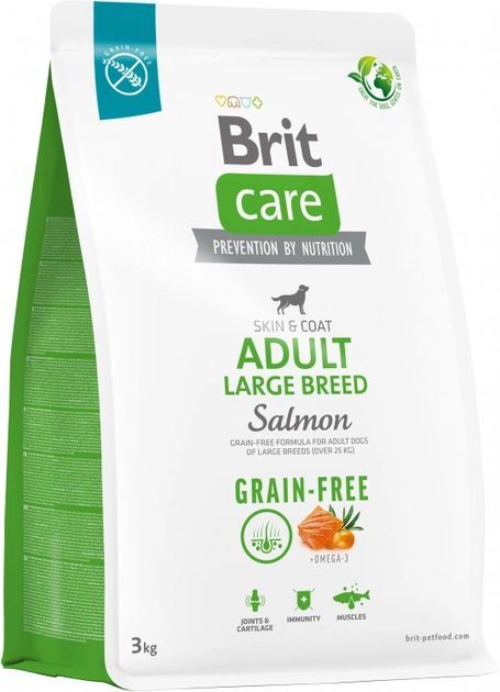 Brit Care Dog Grain-free Adult Large Breed для великих порід собак беззерновий з лососем 3 кг