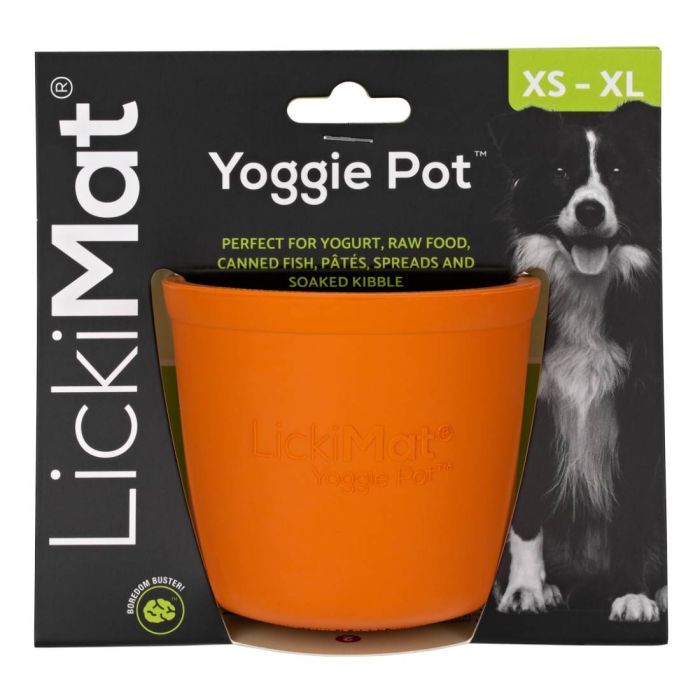 Миска повільного годування собак LickiMat Yoggie Pot Orange
