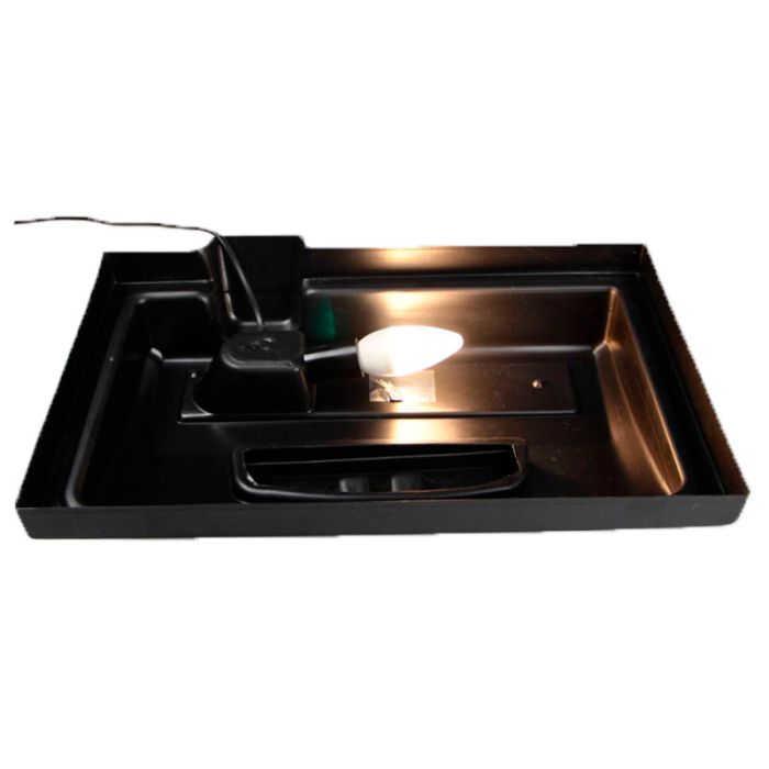 Кришка пряма 40х25 см 1 LED 25W чорна Дніпро 