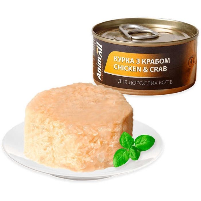 AnimAll з куркою та крабом вологий корм для дорослих кішок 85 г 