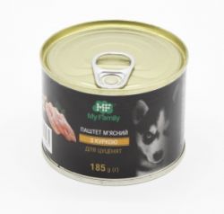 My Family Паштет для цуценят мясний з куркою 185 гр 