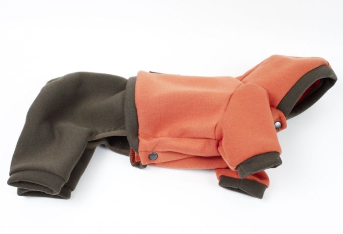 Комбінезон Стиль трикотаж на флісі помаранчево-коричневий (хлопчик) S1