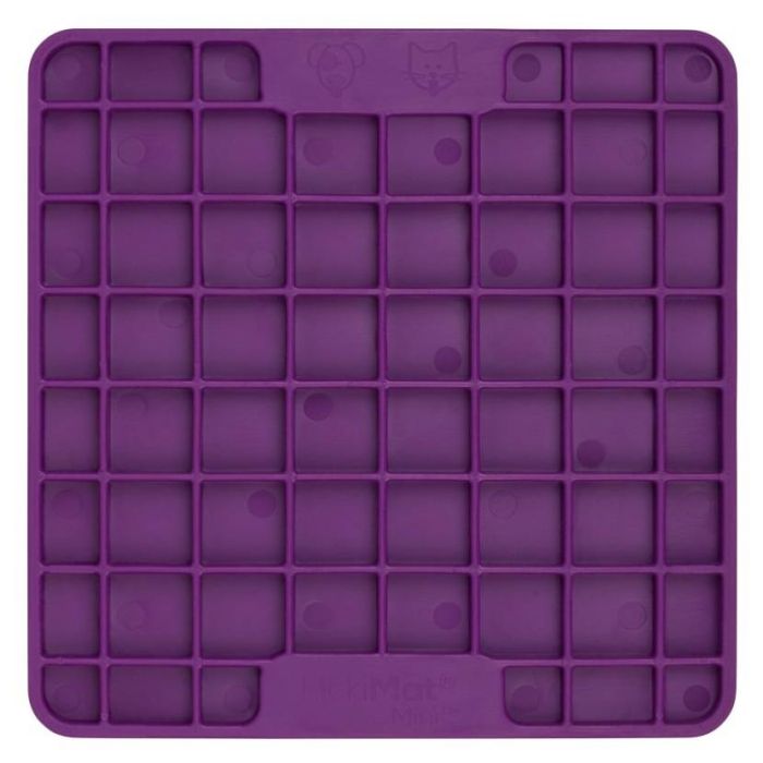 Лизальний килимок антистрес для маленьких собак собак LickiMat Mini Playdate Purple, м'яка основа