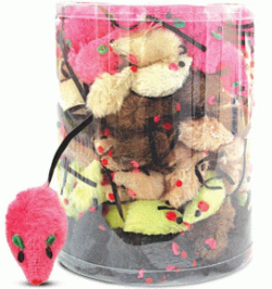 Миша кольорова плюшева 5см (набір 5шт) 