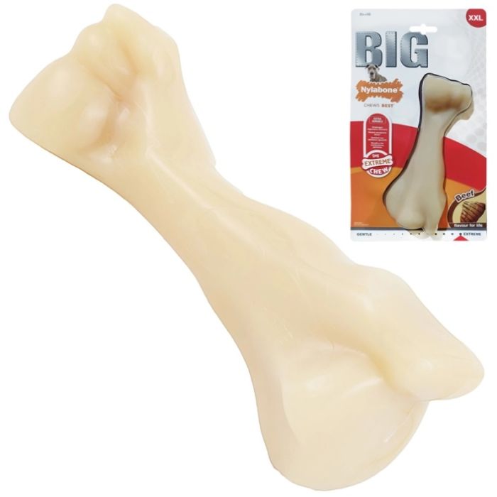 Nylabone Extreme Chew Big Bone Нілабон біг боун жувальна іграшка для собак від 23кг, XXL смак яловичини 